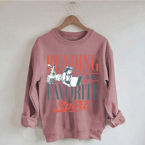 Vintage Reading Is My Favorite Sport Sweatshirt