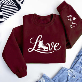 Custom Ice Skating Name Sweatshirt