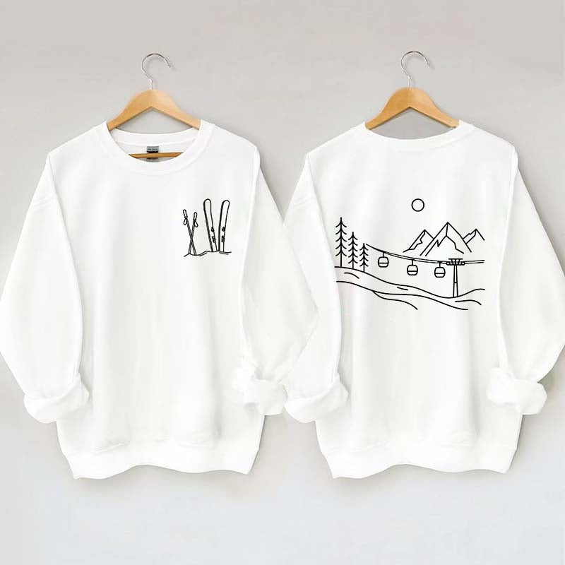 Minimalist Ski Design Sweatshirt