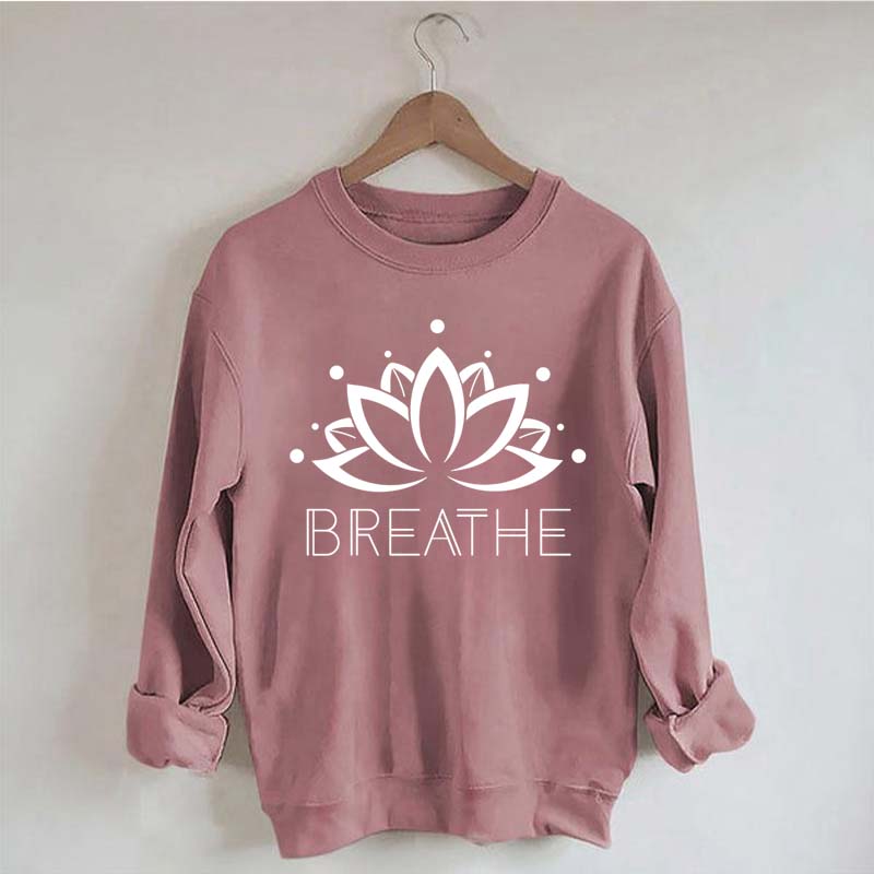 Yoga Breathe Lotus Flower Sweatshirt