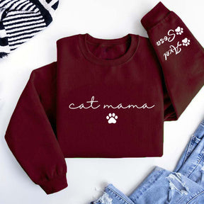 Personalized Cat Mama Sweatshirt
