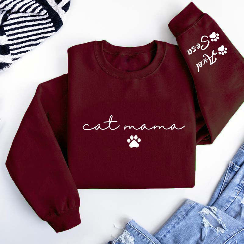Personalized Cat Mama Sweatshirt