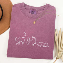 Minimalist Cat Mama Simple Cute T-Shirt
