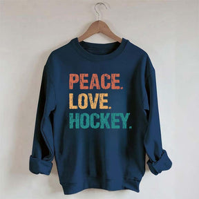 Peace Love Hockey Sweatshirt