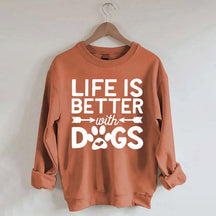 Life Is Better With Dogs Heavy Blend Sweatshirt