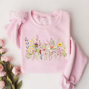 Vintage Garden Wild Flowers Sweatshirt