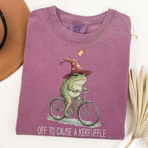 Off To Cause A Kerfuffle Frog T-Shirt