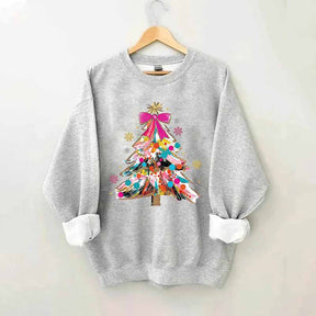 Colorful Glitter Christmas Tree Sweatshirt