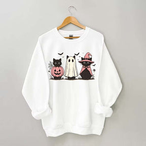 Boo Ghost Black Cat Sweatshirt