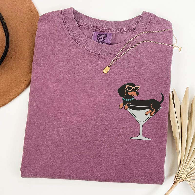 Weenies and Martinis Dachshund Weenie Tini T-Shirt