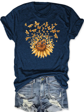 Sunflower Butterfly T-shirt