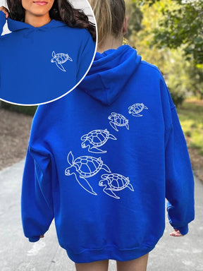 Vintage Ocean Turtle Surf Hoodie