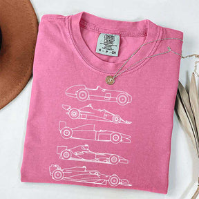 Evolution of a F1 Car Race T-Shirt
