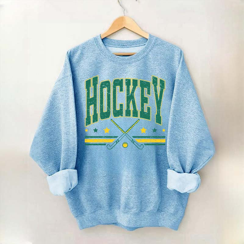 Retro Varsity Hockey Sweatshirt