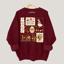 Hello Fall Goose Floral Sweatshirt
