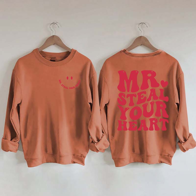 Retro Valentine Mr Steal Your Heart Sweatshirt