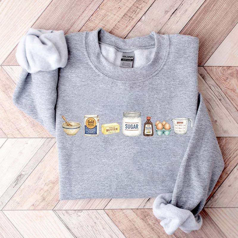 Baking Icons Flour Mixer Rolling Pin Sweatshirt