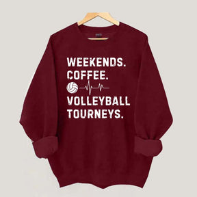Weekends Coffee Volleyball Players Sweatshirt
