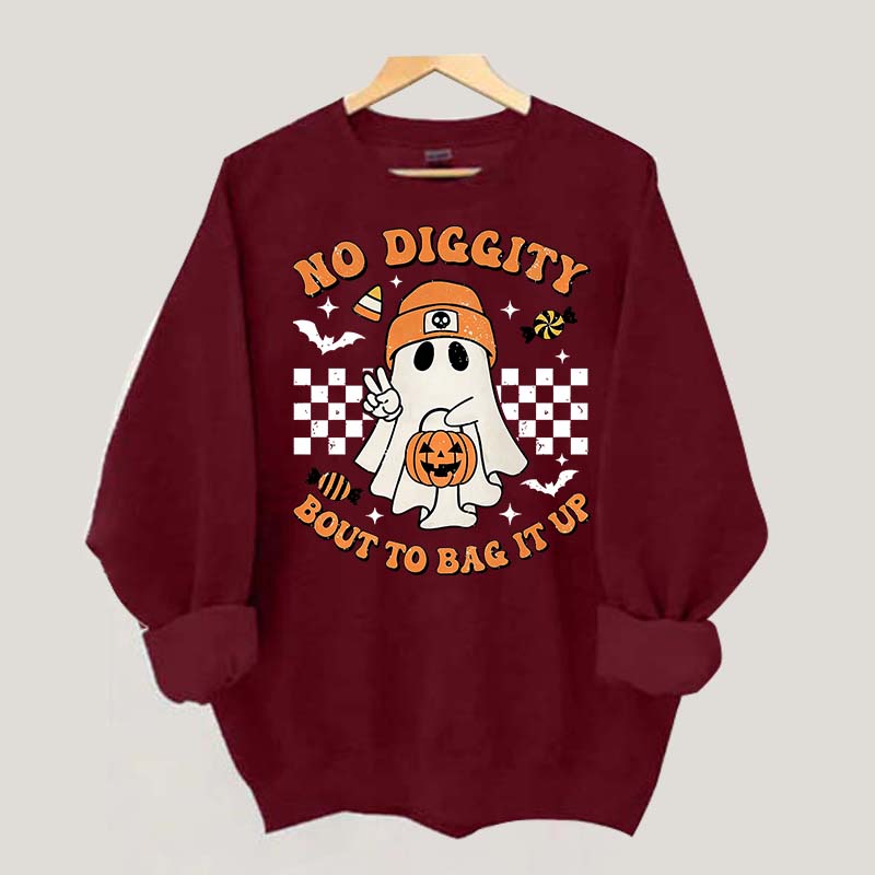 Funny No Diggity Bout To Bag It Up Sweatshirt