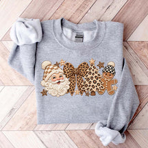 Leopard Christmas Comfort Santa Sweatshirt