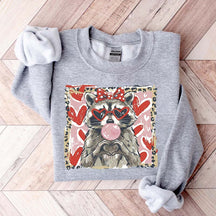 Valentine Raccoon Sweatshirt