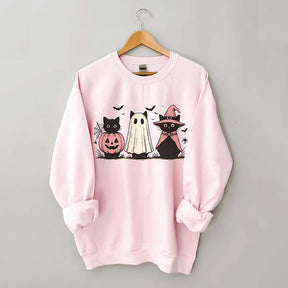 Boo Ghost Black Cat Sweatshirt