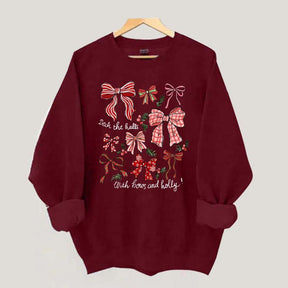 Christmas Coquette Bow Holiday Sweatshirt