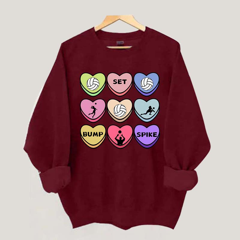 Valentine Volleyball Girl Sweatshirt