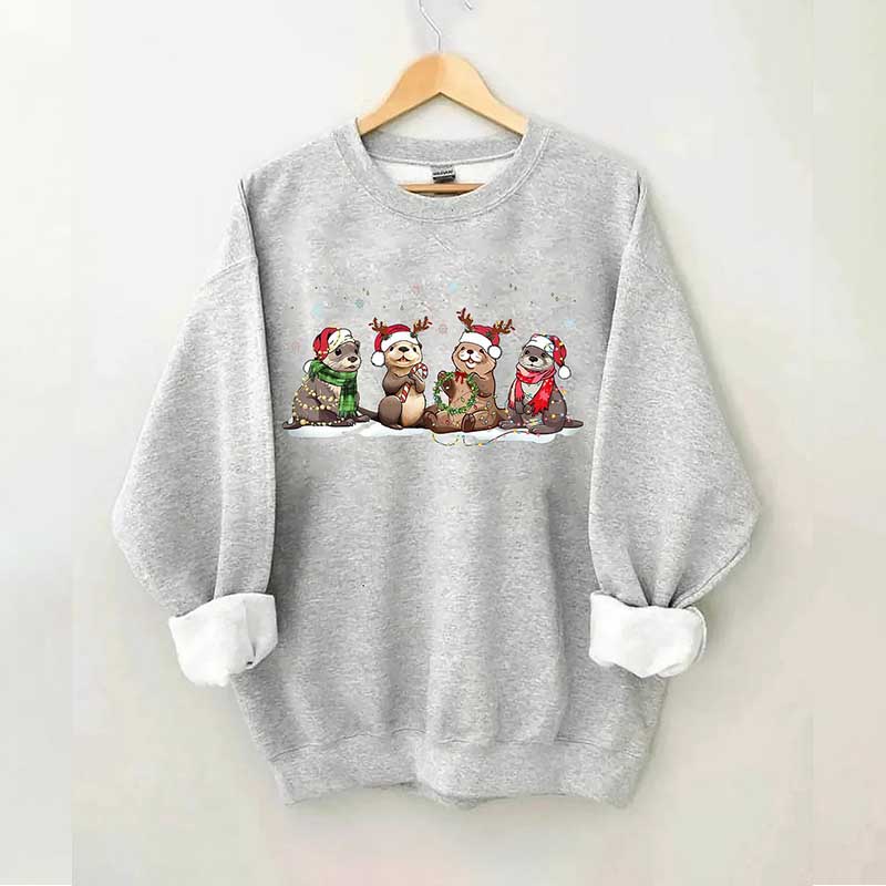 Christmas Otters Sweatshirt