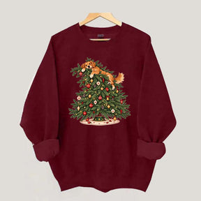 Christmas Tree Dogs Cute Sweatshirt