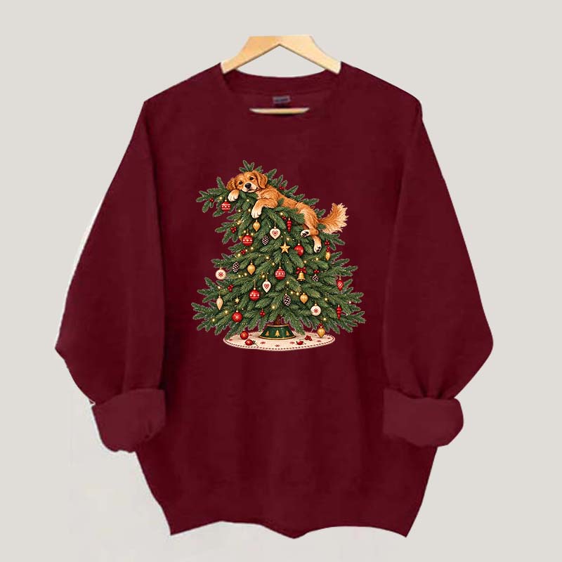 Christmas Tree Dogs Cute Sweatshirt