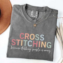 Cross Stitch Funny Crafting T-Shirt