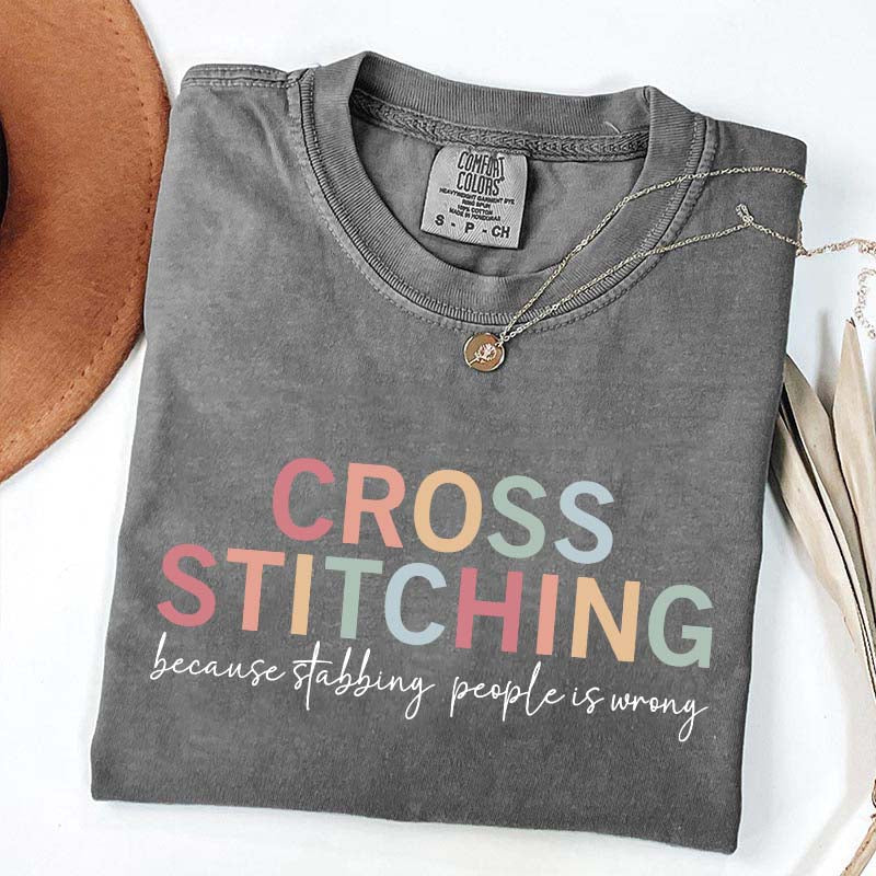 Cross Stitch Funny Crafting T-Shirt