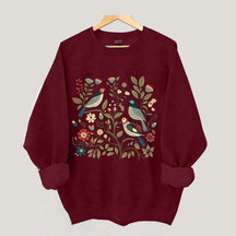 Cottagecore Birds and Flowers  Sweatshirt