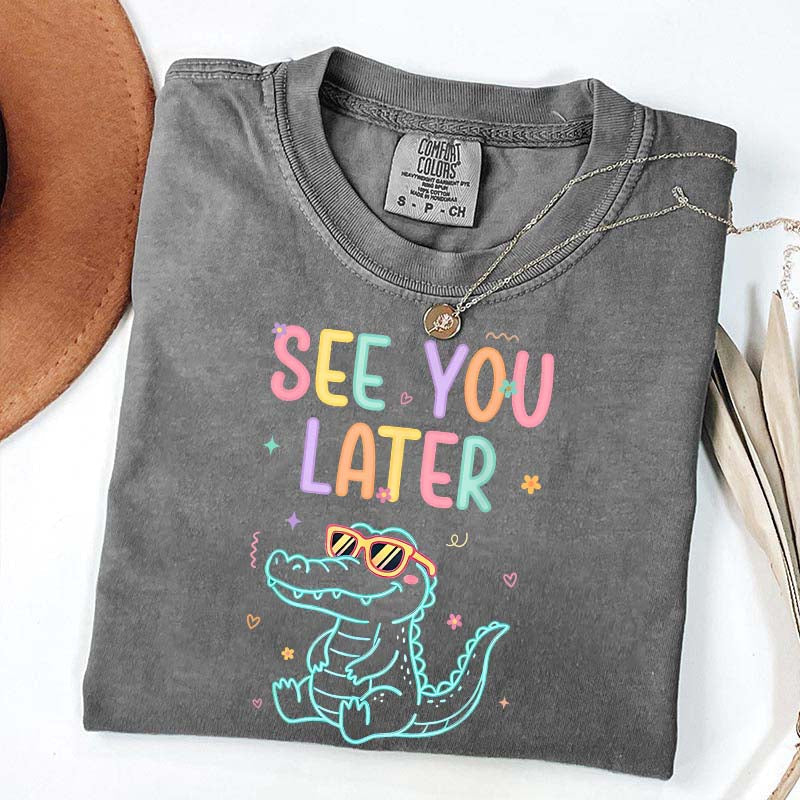 See You Later Teacher Summer Alligator T-Shirt