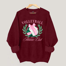 Coquette Bow Volleyball Preppy Sweatshirt