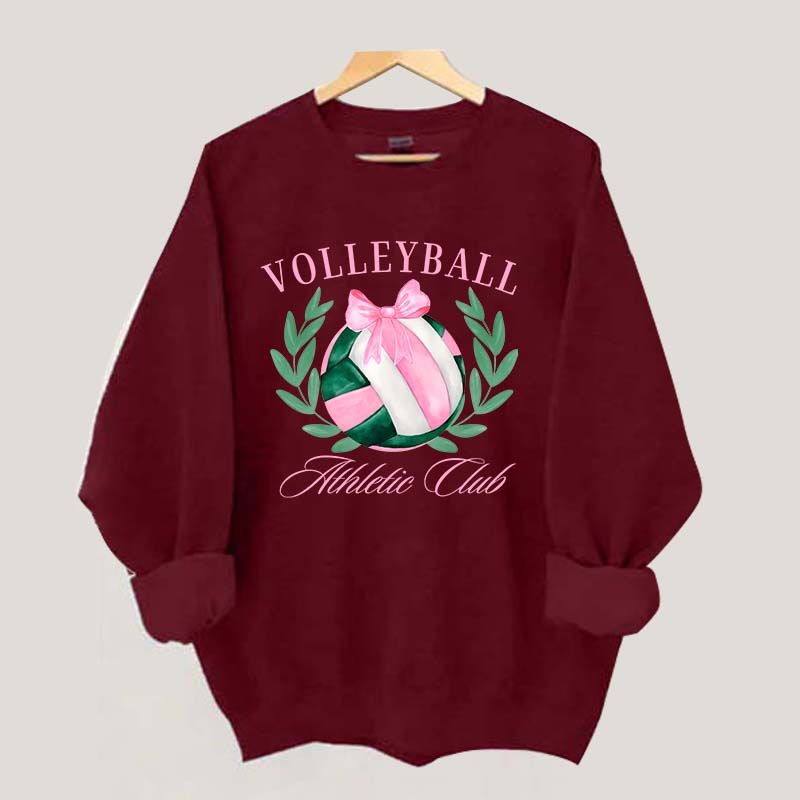 Coquette Bow Volleyball Preppy Sweatshirt