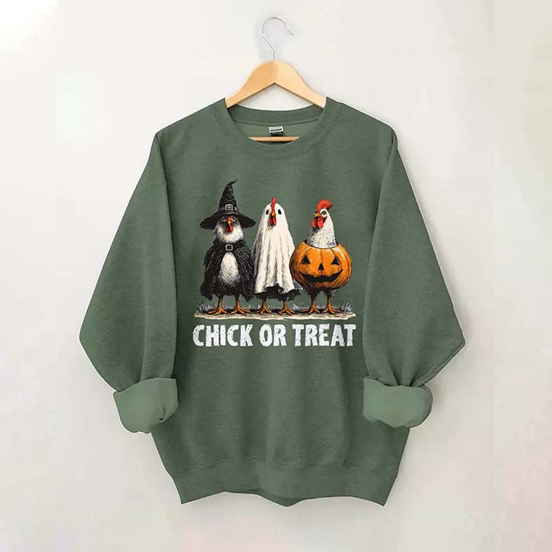 Retro Halloween Chicken Sweatshirt