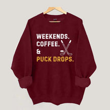 weekend Coffee Puck Drops Sweatshirt