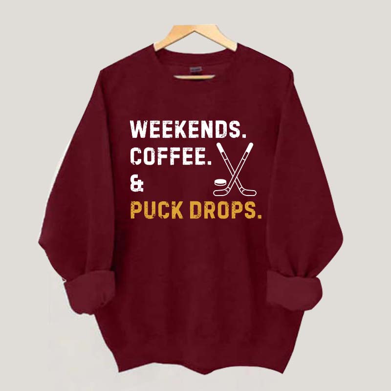 weekend Coffee Puck Drops Sweatshirt