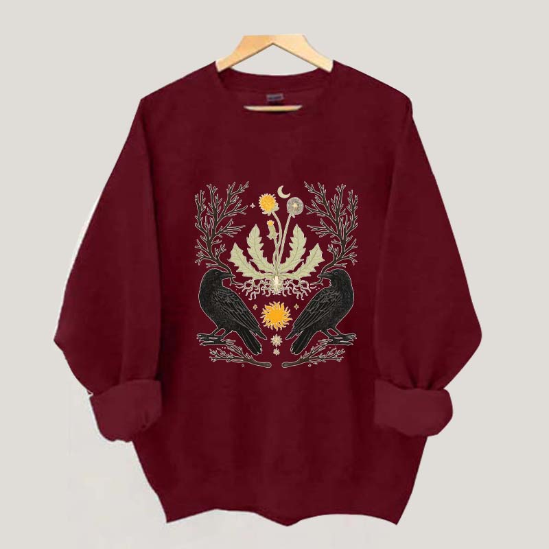 Ostara Raven Pagan Spring Equinox Sweatshirt