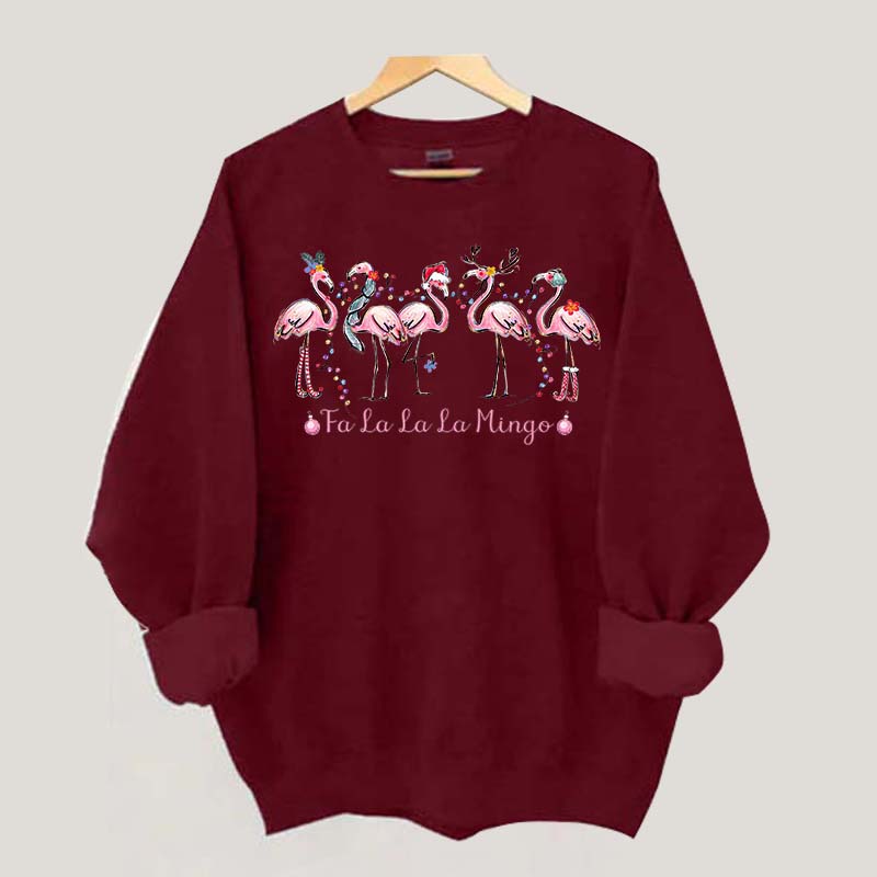 Pink Fa La La Mingo Christmas Sweatshirt