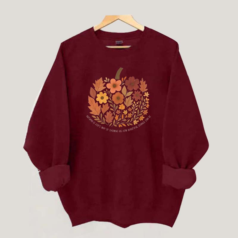 Autumn Leaves Faith Fall Crewneck Sweatshirt