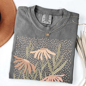 Boho Floral Abstract Botanical Aesthetic T-Shirt