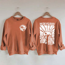 Retro Beach Here Comes the Sun Sweatshirt