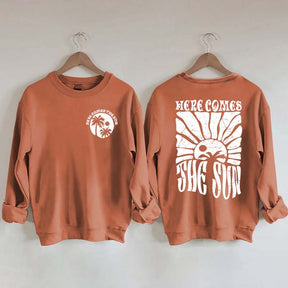 Retro Beach Here Comes the Sun Sweatshirt