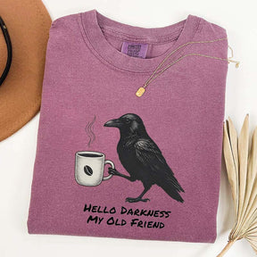 Raven Crow Hello Darkness T-Shirt