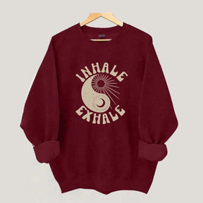 Ying Yang Yoga Just Breathe Sweatshirt