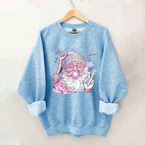 Santa Christmas Blowing Bubble Sweatshirt