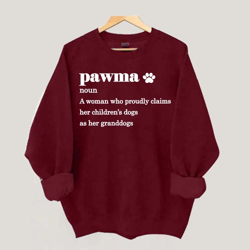 Pawma Definition Dog Mom Sweatshirt